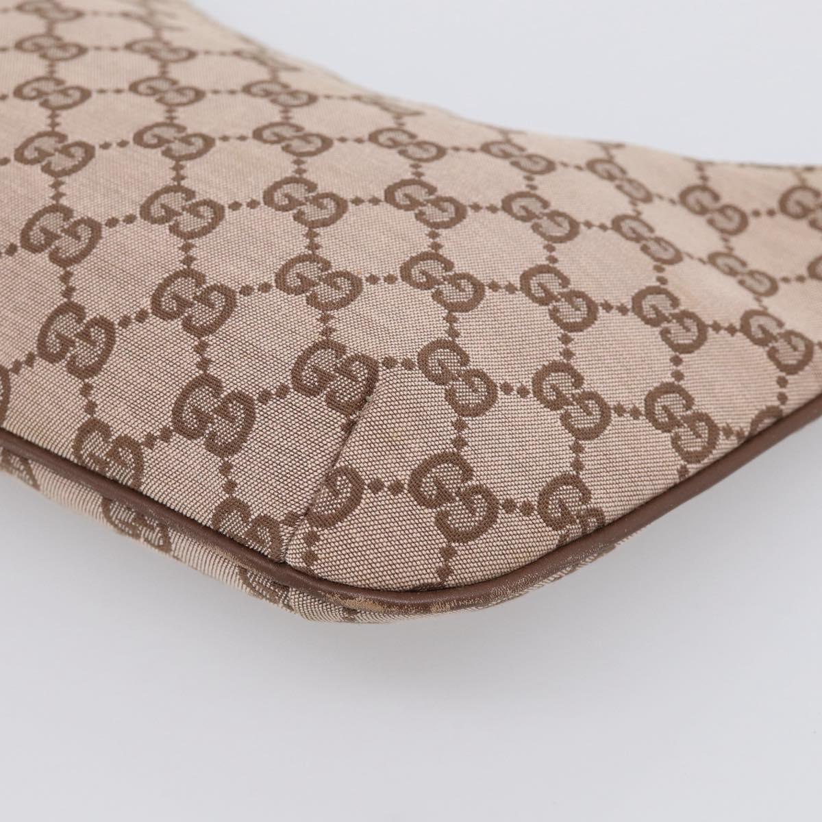 GUCCI GG Canvas Hand Bag Beige Silver 005 0813 Auth ep17109