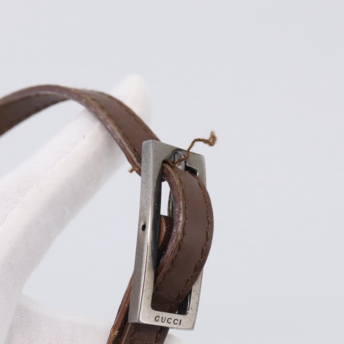 GUCCI GG Canvas Hand Bag Beige Silver 005 0813 Auth ep17109