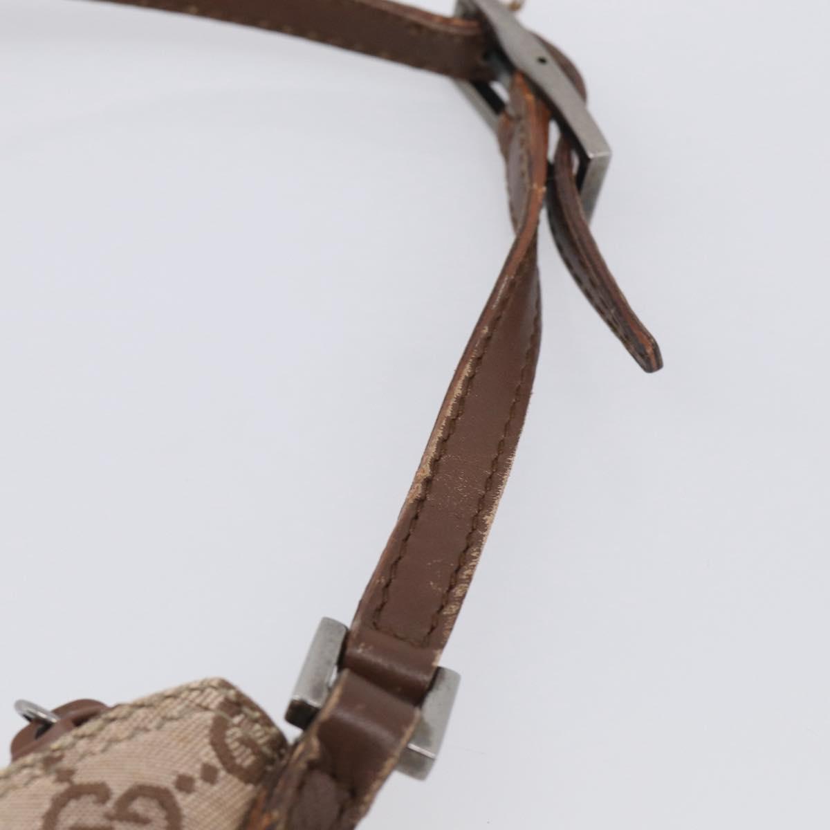 GUCCI GG Canvas Hand Bag Beige Silver 005 0813 Auth ep17109