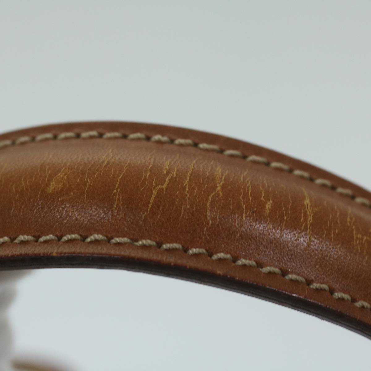 CELINE Macadam Canvas Hand Bag PVC Leather Brown Auth ep2930