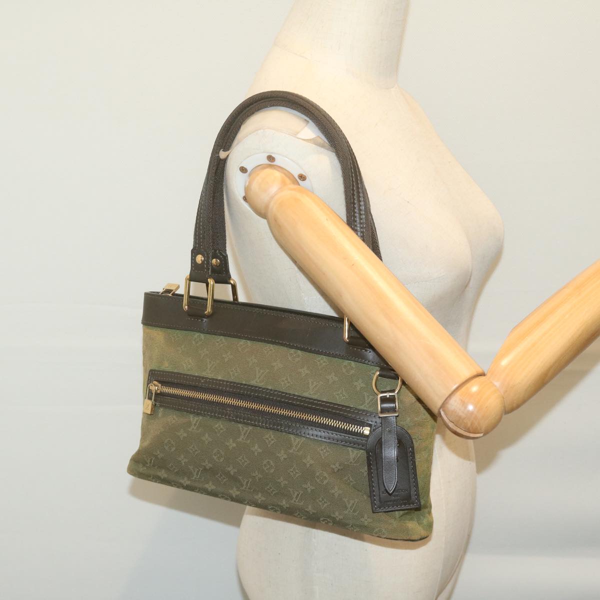 LOUIS VUITTON Monogram Mini Lucille PM Hand Bag TST Khaki M92682 LV Auth ep3029