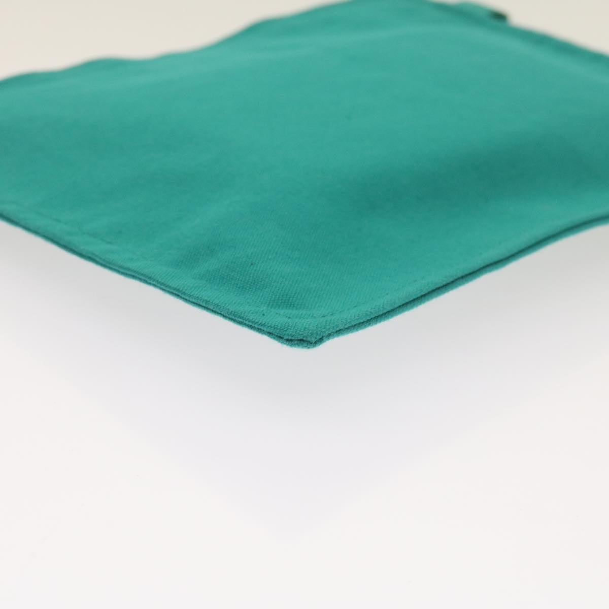 HERMES Pouch Canvas Turquoise Blue Auth ep3072