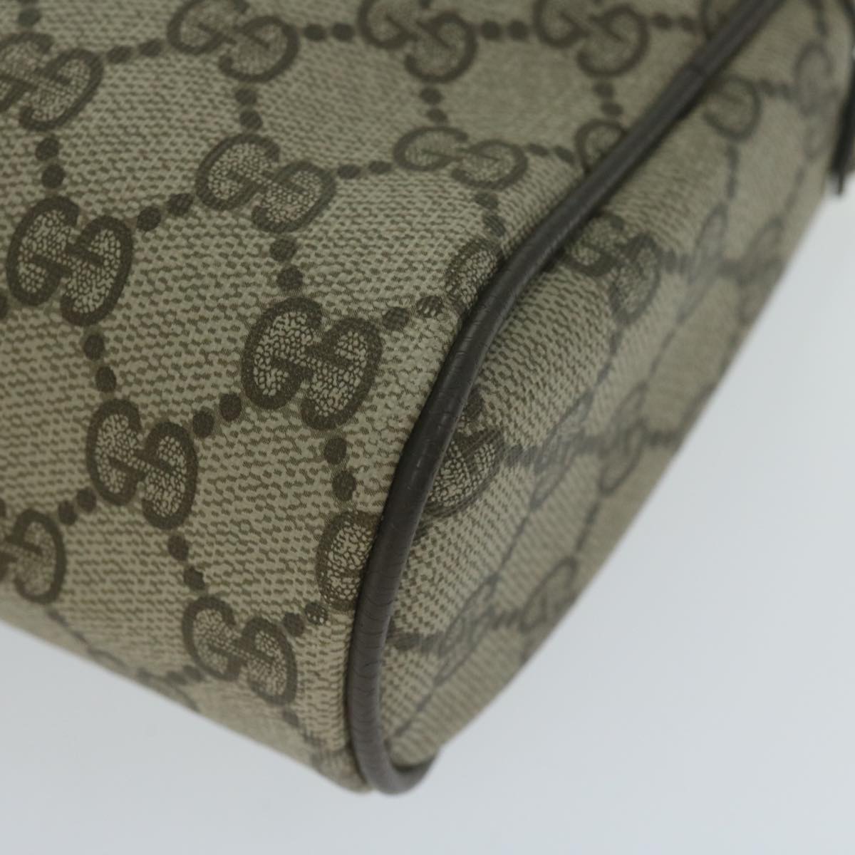 GUCCI GG Supreme Web Sherry Line Clutch Bag Beige Red 56 01 012 Auth ep3084