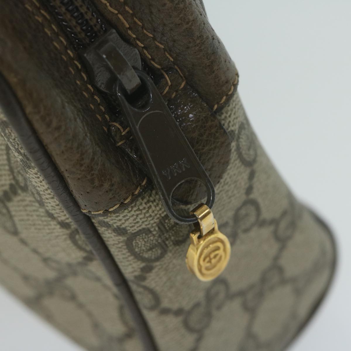 GUCCI GG Supreme Web Sherry Line Clutch Bag Beige Red 56 01 012 Auth ep3084