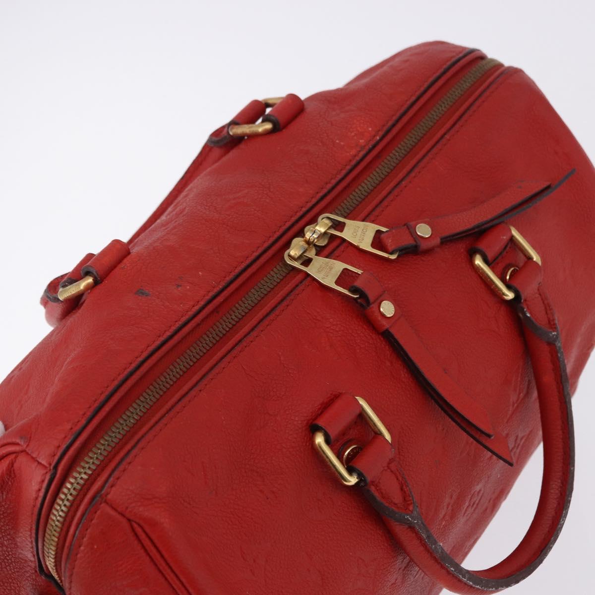 LOUIS VUITTON Monogram Empreinte Speedy Bandouliere 30 Bag 2way Red Auth ep3113