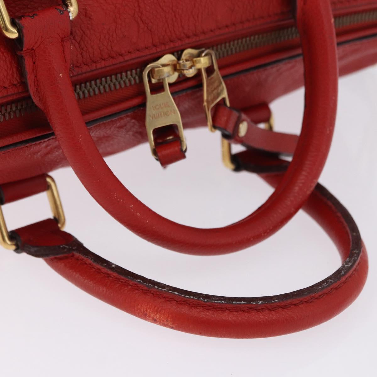 LOUIS VUITTON Monogram Empreinte Speedy Bandouliere 30 Bag 2way Red Auth ep3113