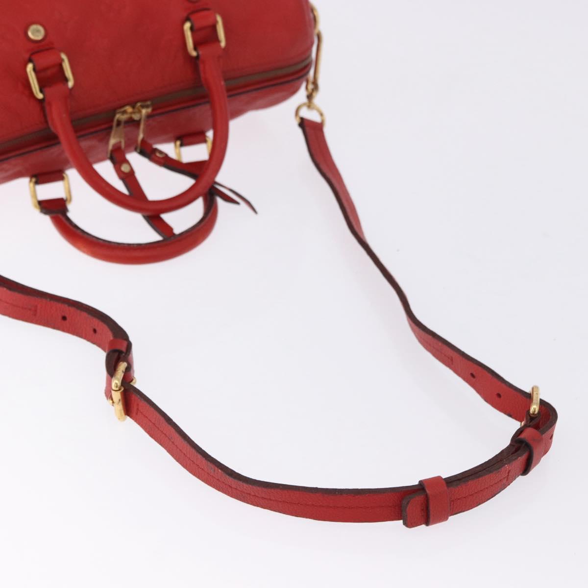LOUIS VUITTON Monogram Empreinte Speedy Bandouliere 30 Bag 2way Red Auth ep3113