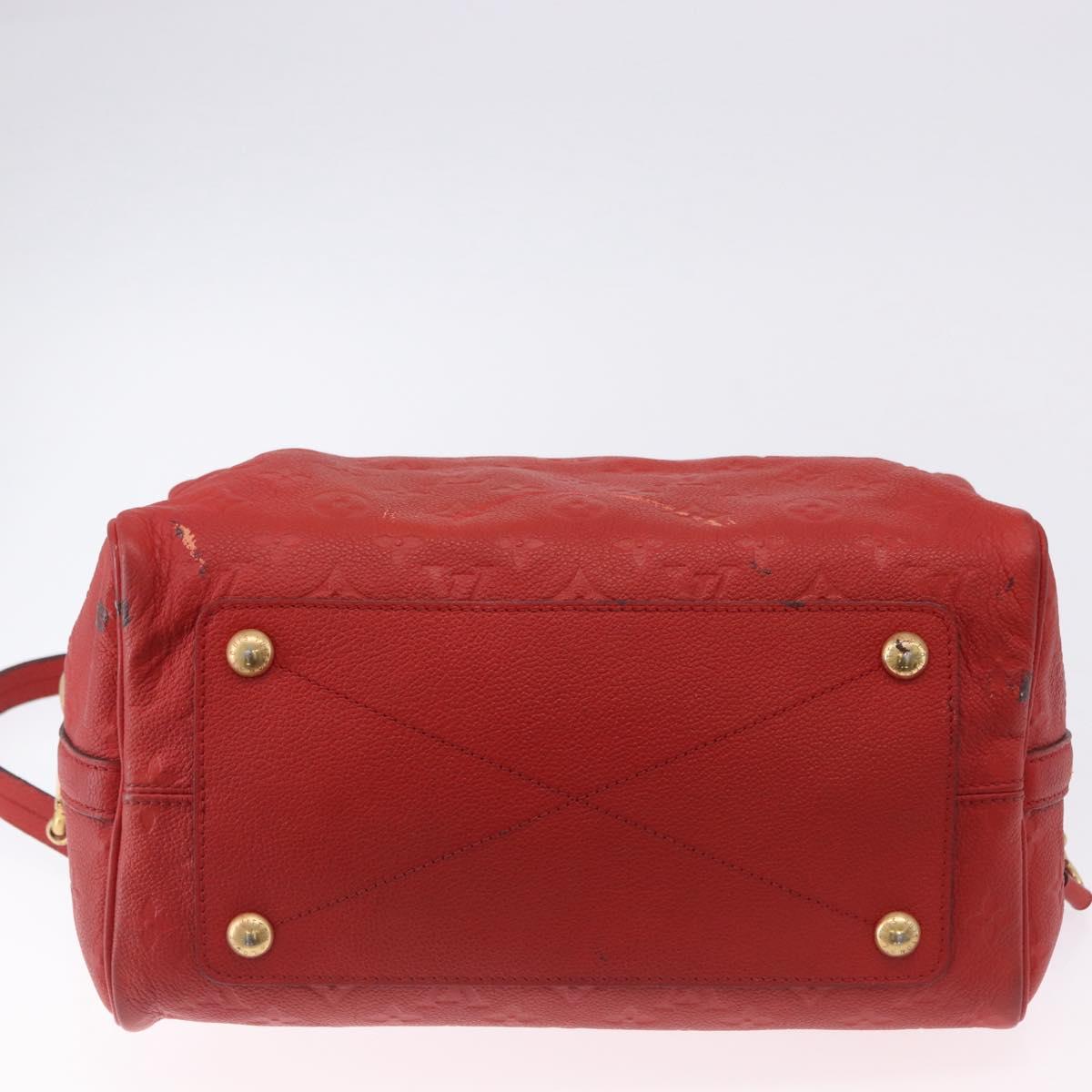 LOUIS VUITTON Monogram Empreinte Speedy Bandouliere 30 Bag 2way Red Auth ep3113