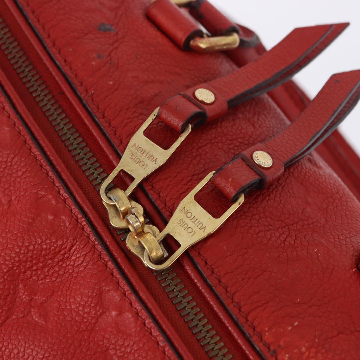 LOUIS VUITTON Monogram Empreinte Speedy Bandouliere 30 Bag 2way Red Auth ep3113
