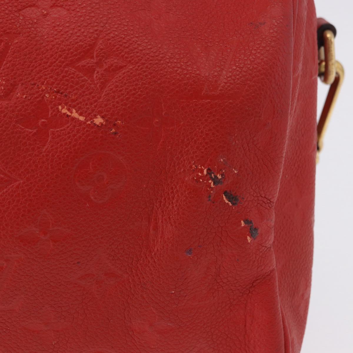 LOUIS VUITTON Monogram Empreinte Speedy Bandouliere 30 Bag 2way Red Auth ep3113