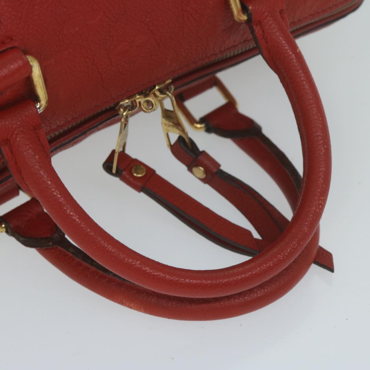 LOUIS VUITTON Monogram Empreinte Speedy Bandouliere 30 Bag 2way Red Auth ep3113