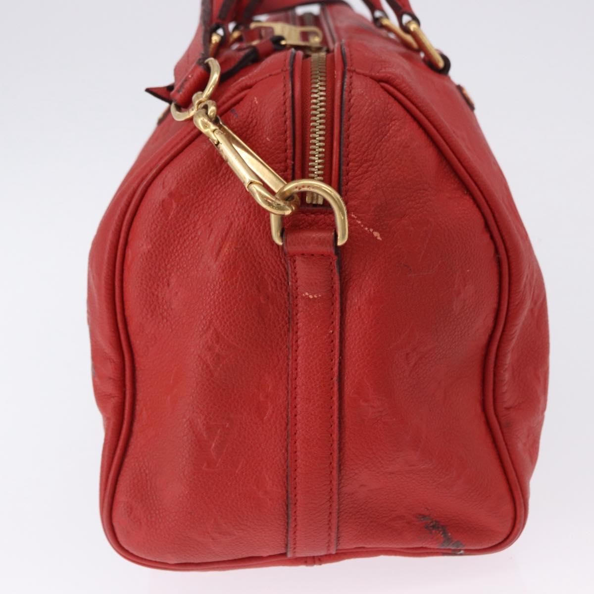LOUIS VUITTON Monogram Empreinte Speedy Bandouliere 30 Bag 2way Red Auth ep3113