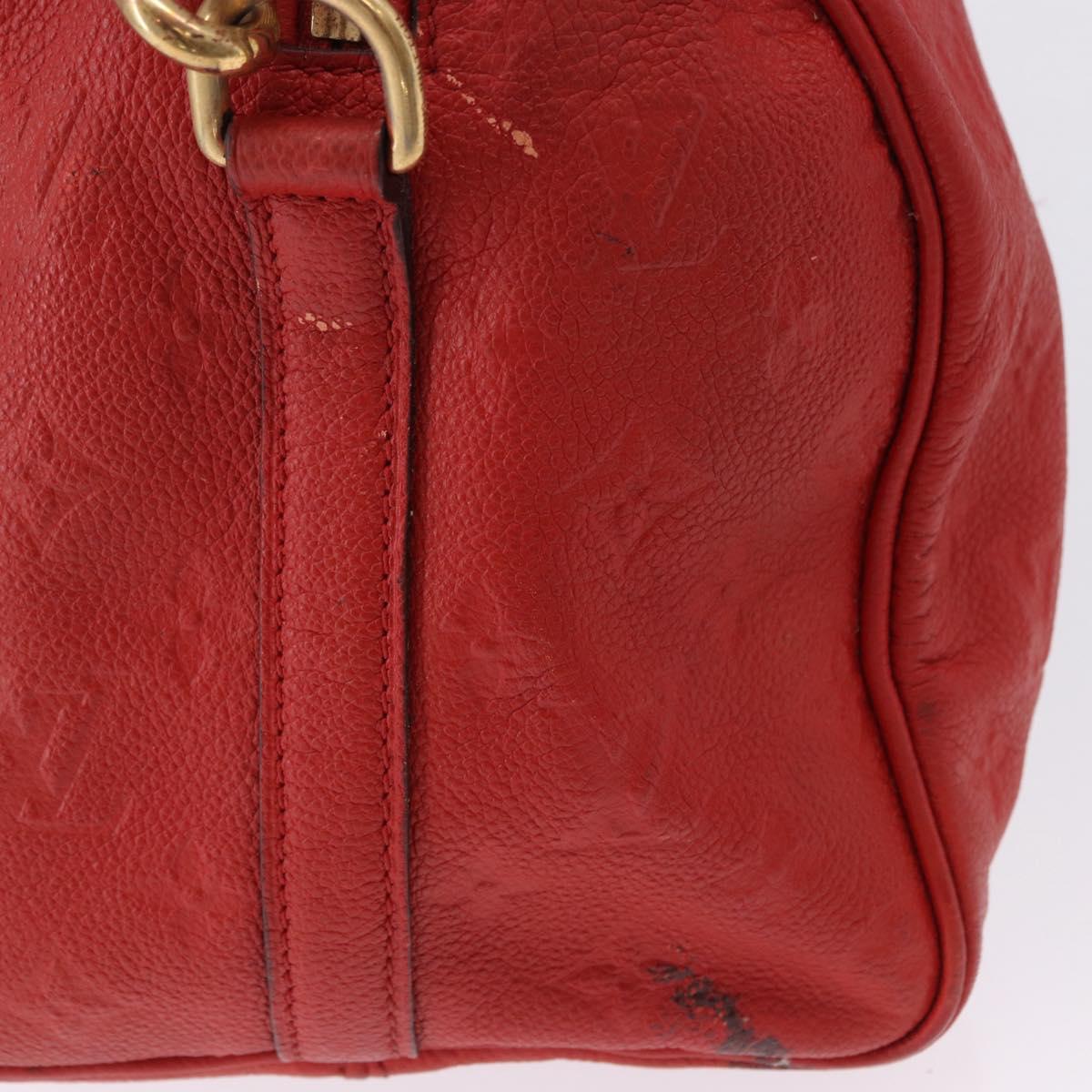 LOUIS VUITTON Monogram Empreinte Speedy Bandouliere 30 Bag 2way Red Auth ep3113