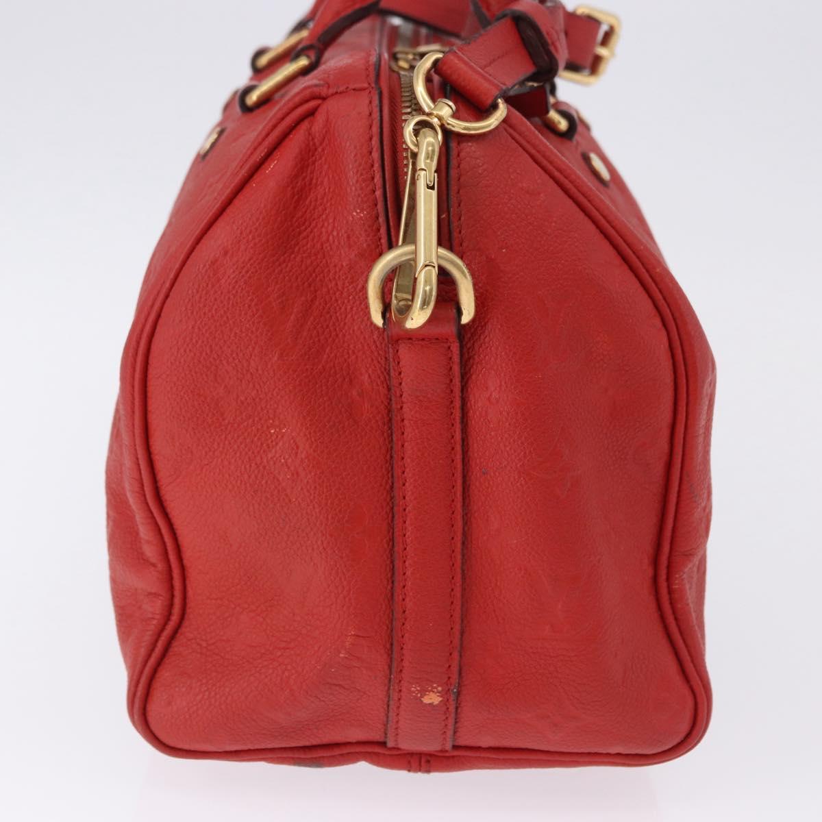LOUIS VUITTON Monogram Empreinte Speedy Bandouliere 30 Bag 2way Red Auth ep3113