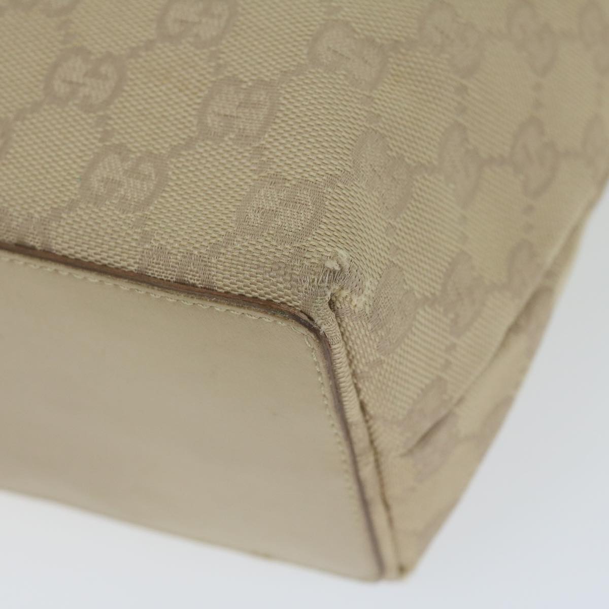 GUCCI GG Canvas Tote Bag Beige 31244 Auth ep3172