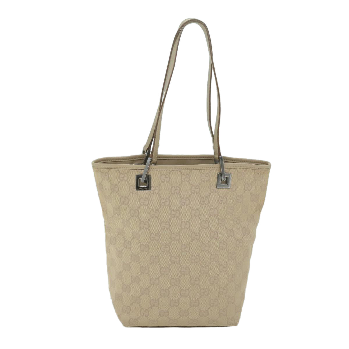 GUCCI GG Canvas Tote Bag Beige 31244 Auth ep3172