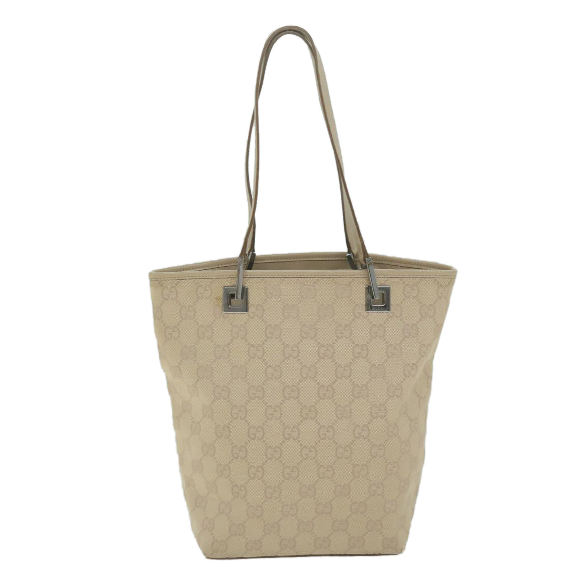 GUCCI GG Canvas Tote Bag Beige 31244 Auth ep3172