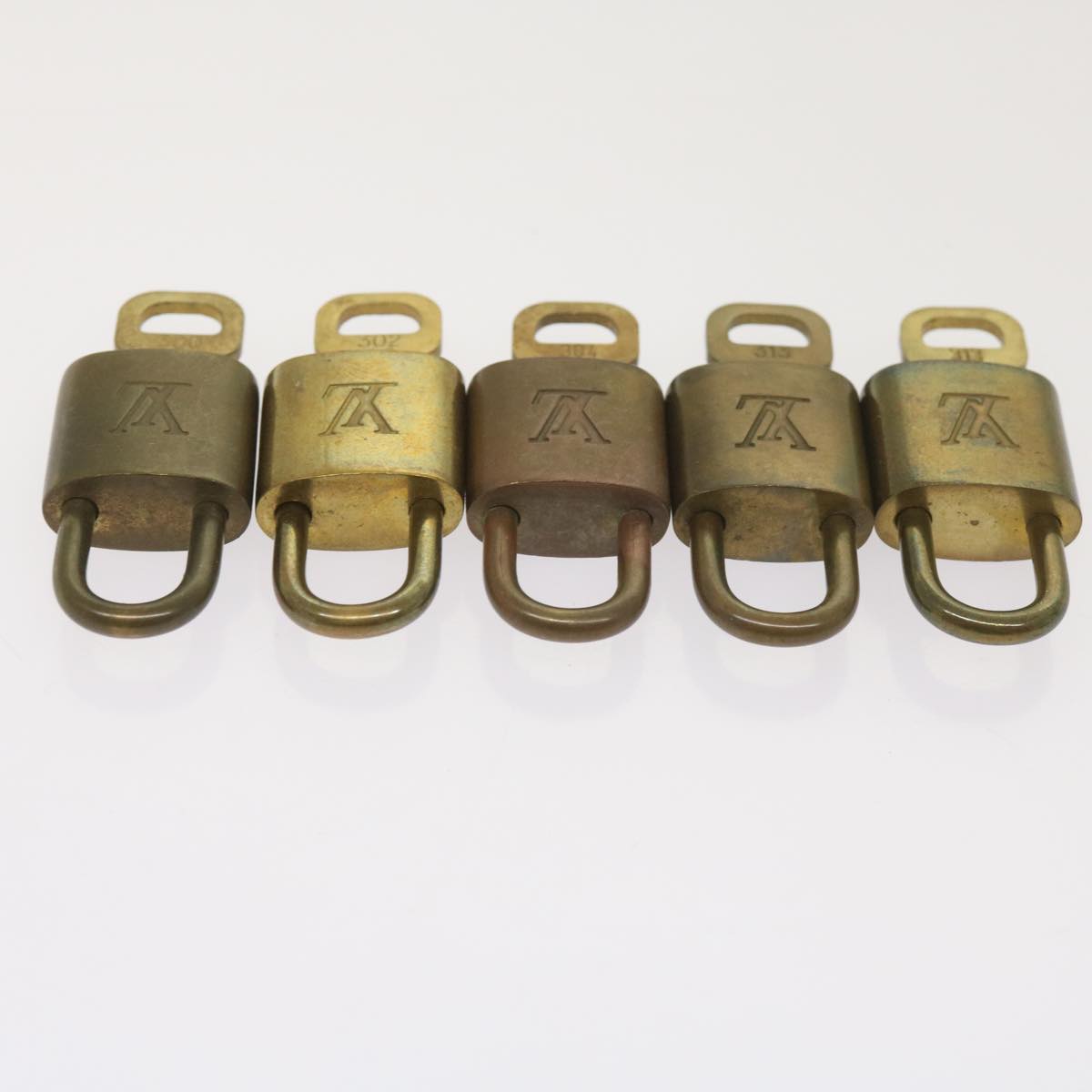 LOUIS VUITTON Padlock 10set Padlock Gold Tone LV Auth ep3232