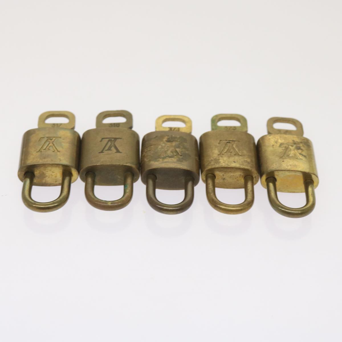 LOUIS VUITTON Padlock 10set Padlock Gold Tone LV Auth ep3232