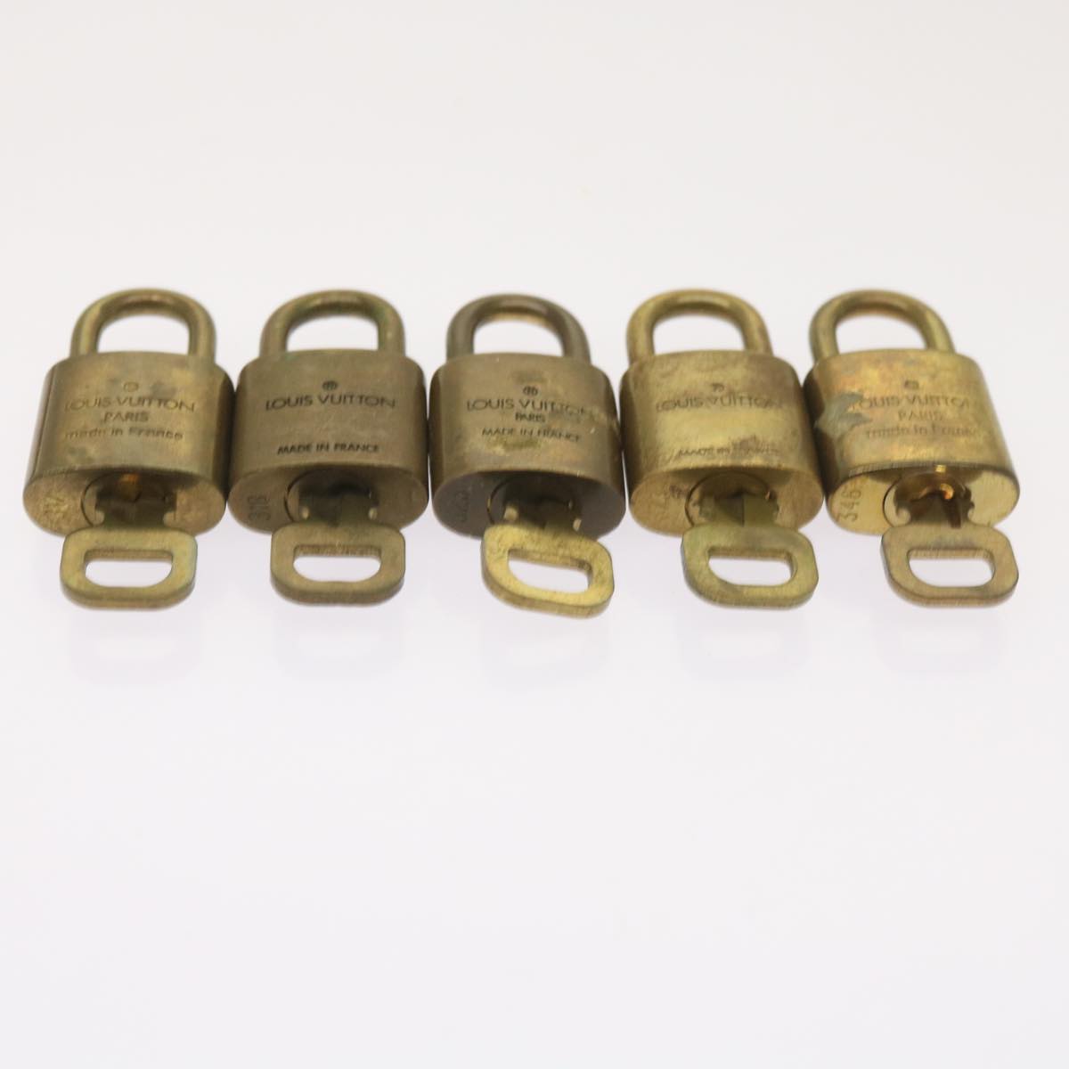 LOUIS VUITTON Padlock 10set Padlock Gold Tone LV Auth ep3232
