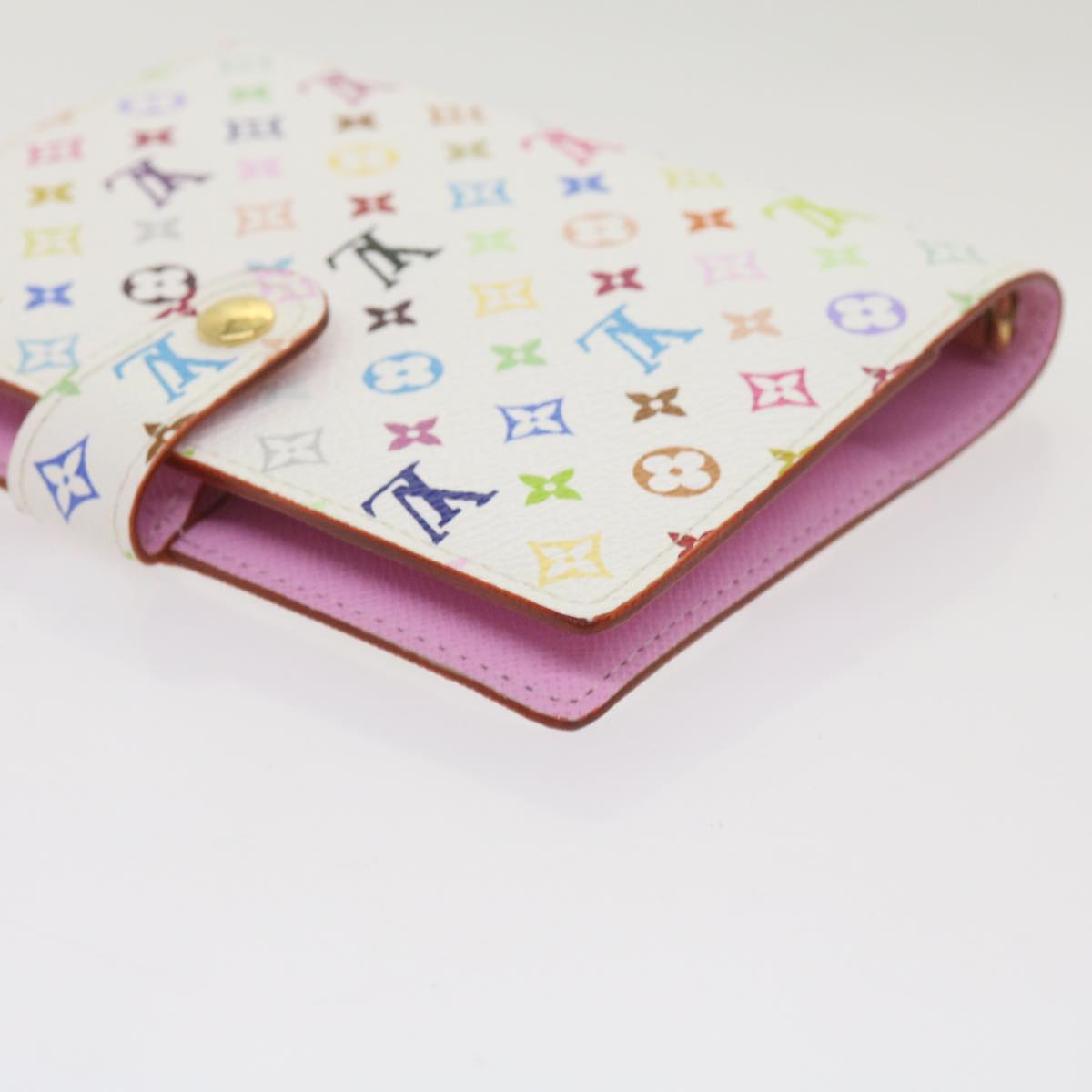 LOUIS VUITTON Multicolor Agenda PM Day Planner Cover White R21074 LV Auth ep3309