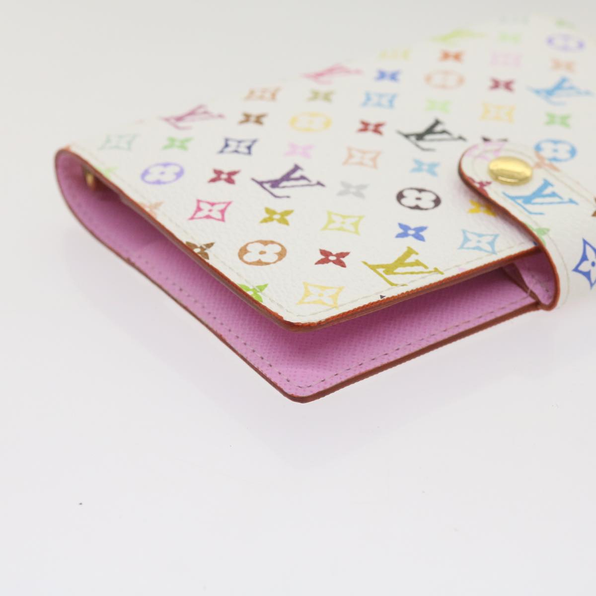 LOUIS VUITTON Multicolor Agenda PM Day Planner Cover White R21074 LV Auth ep3309
