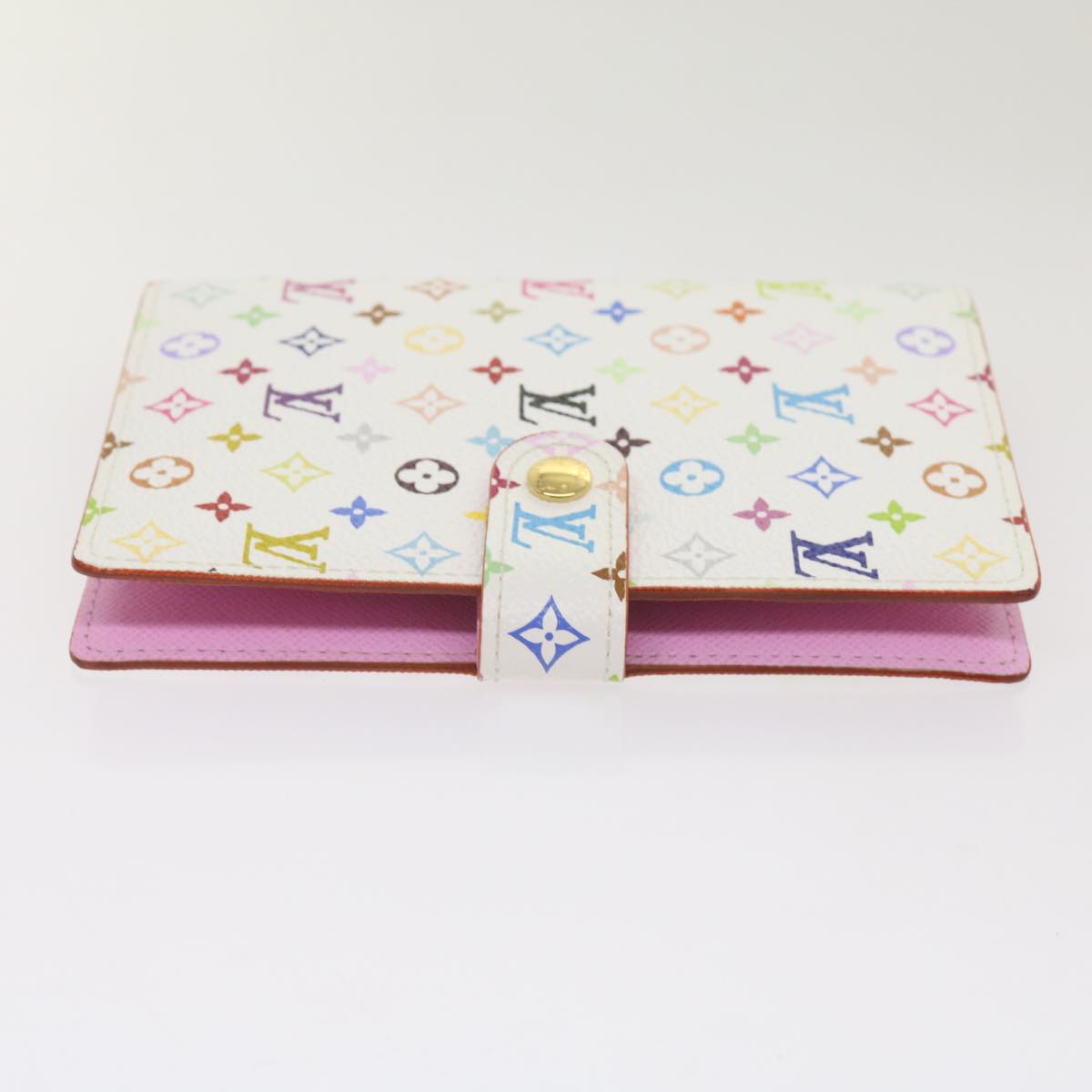LOUIS VUITTON Multicolor Agenda PM Day Planner Cover White R21074 LV Auth ep3309