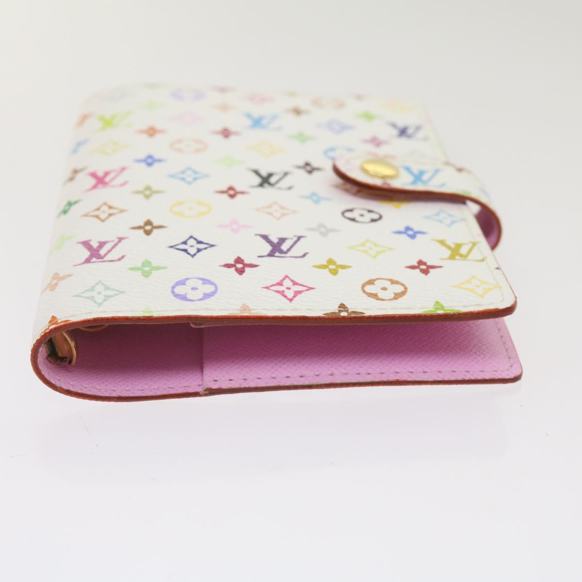 LOUIS VUITTON Multicolor Agenda PM Day Planner Cover White R21074 LV Auth ep3309