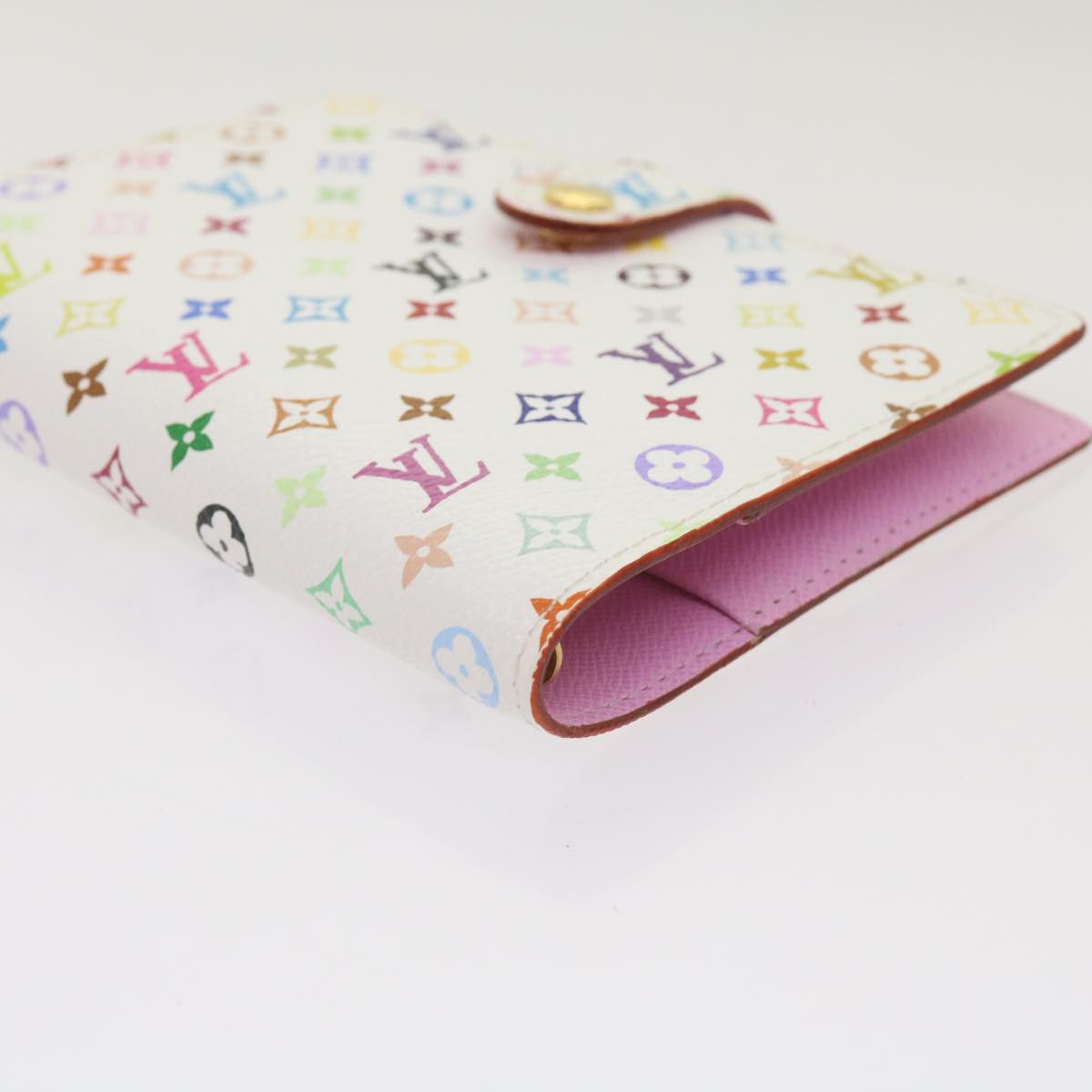 LOUIS VUITTON Multicolor Agenda PM Day Planner Cover White R21074 LV Auth ep3309