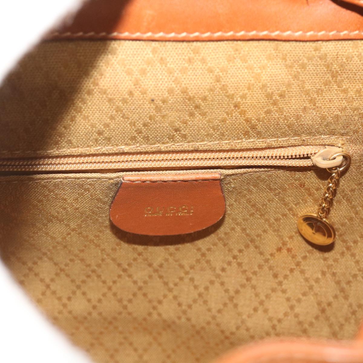 GUCCI Bamboo Backpack Leather Brown 003 2034 0030 Auth ep3319