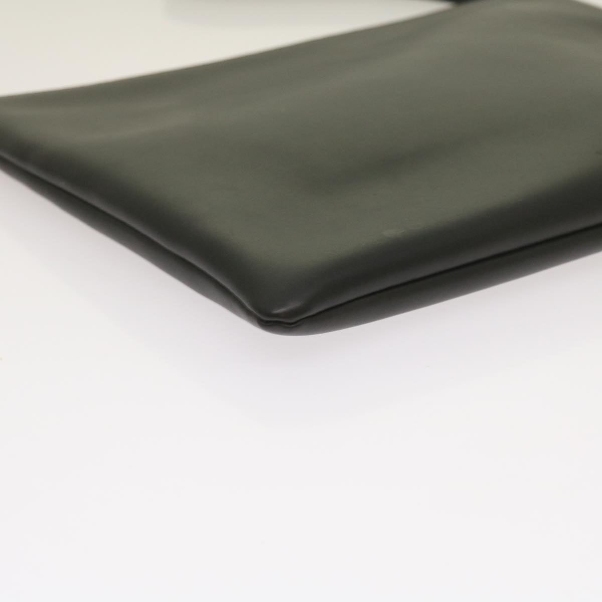 VALENTINO Clutch Bag Leather Black Auth ep3342