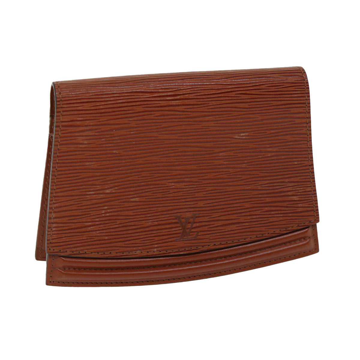 LOUIS VUITTON Epi Tilsitt Pouch Brown M52603 LV Auth ep3395