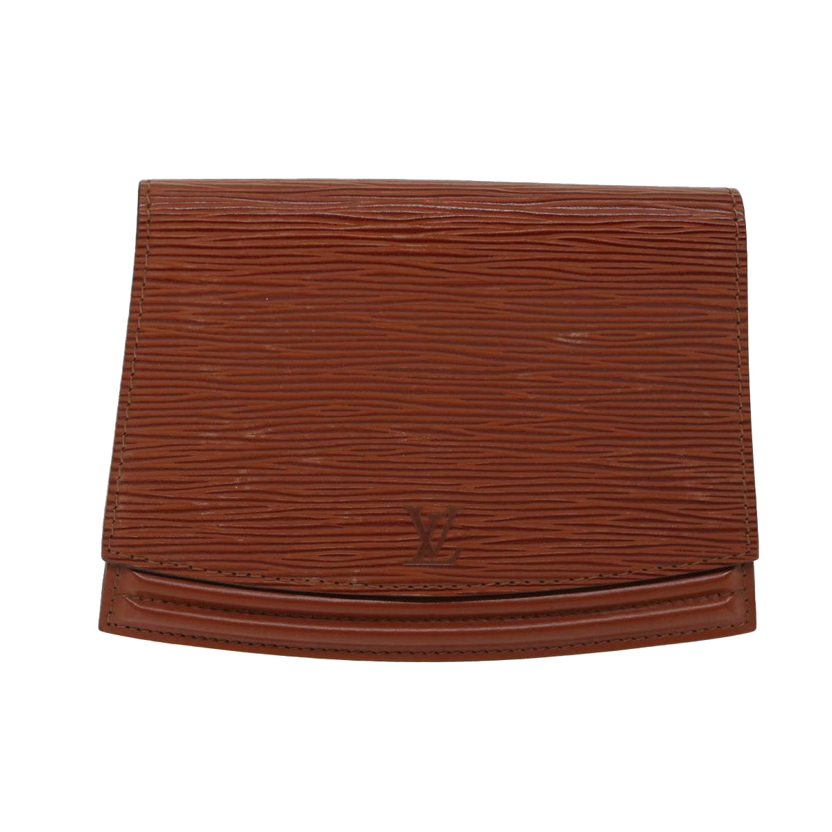 LOUIS VUITTON Epi Tilsitt Pouch Brown M52603 LV Auth ep3395