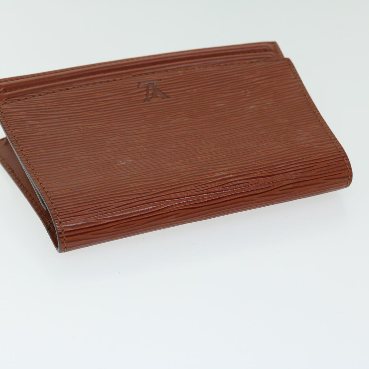 LOUIS VUITTON Epi Tilsitt Pouch Brown M52603 LV Auth ep3395