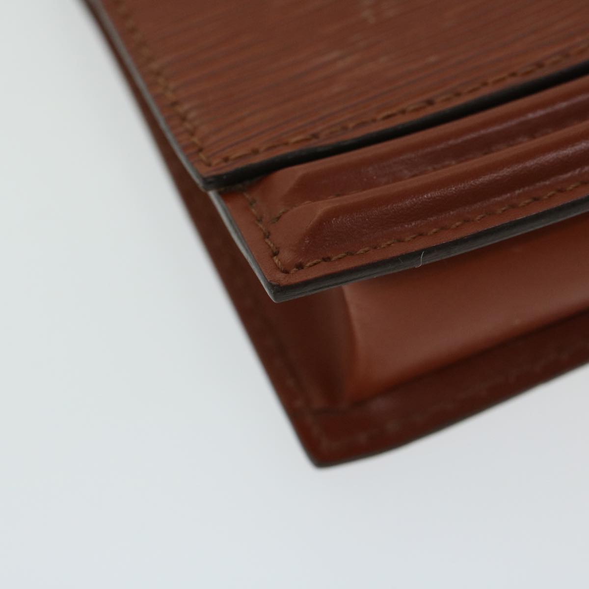 LOUIS VUITTON Epi Tilsitt Pouch Brown M52603 LV Auth ep3395