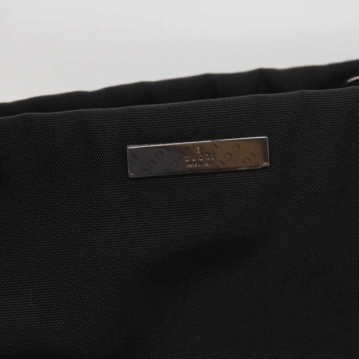 GUCCI Bamboo Hand Bag Canvas Black 002 1016 Auth ep3520