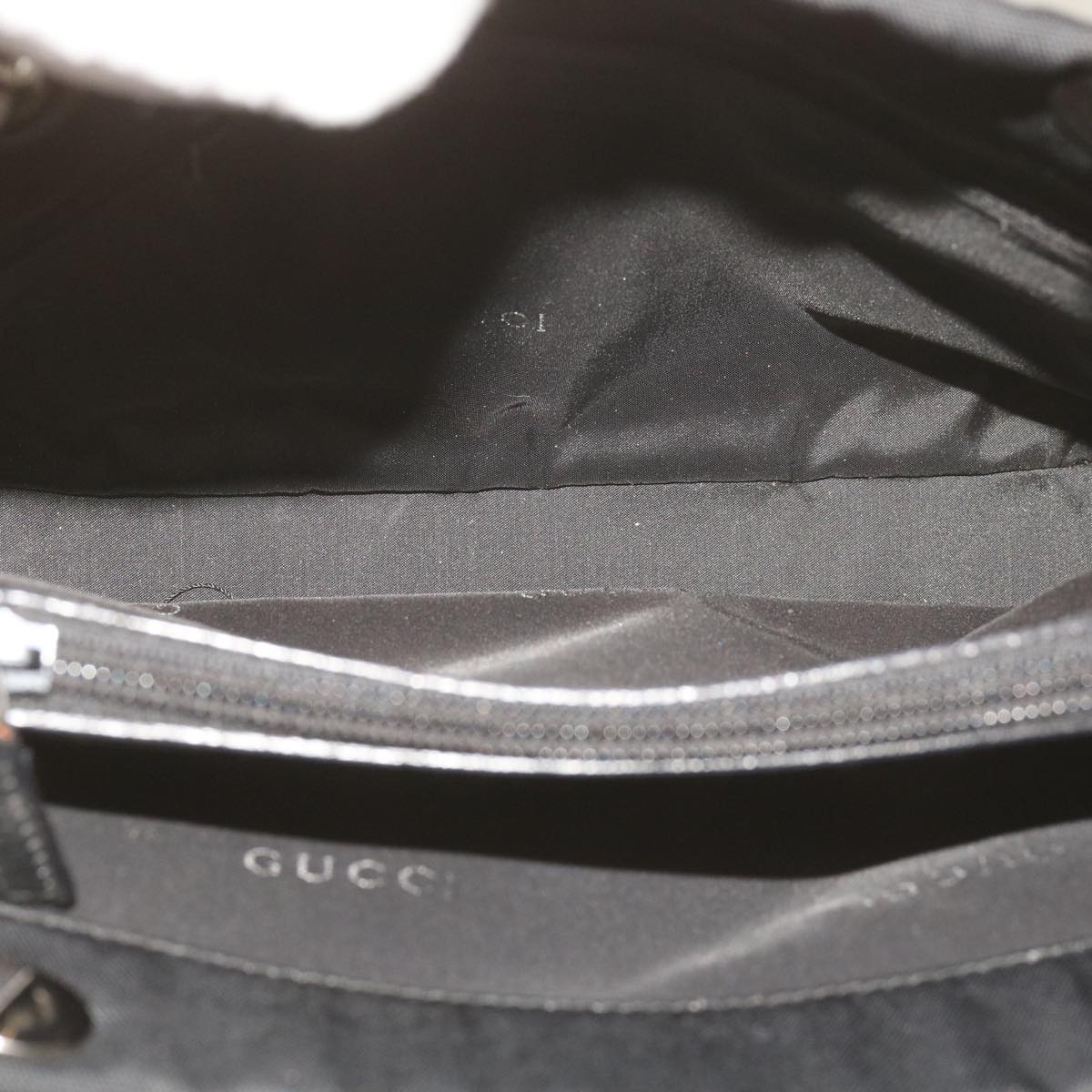 GUCCI Bamboo Hand Bag Canvas Black 002 1016 Auth ep3520