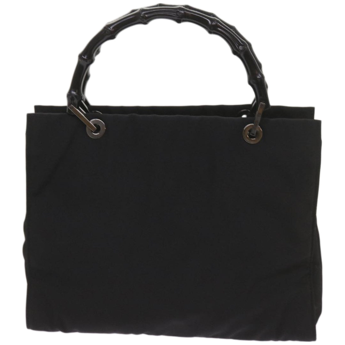 GUCCI Bamboo Hand Bag Canvas Black 002 1016 Auth ep3520