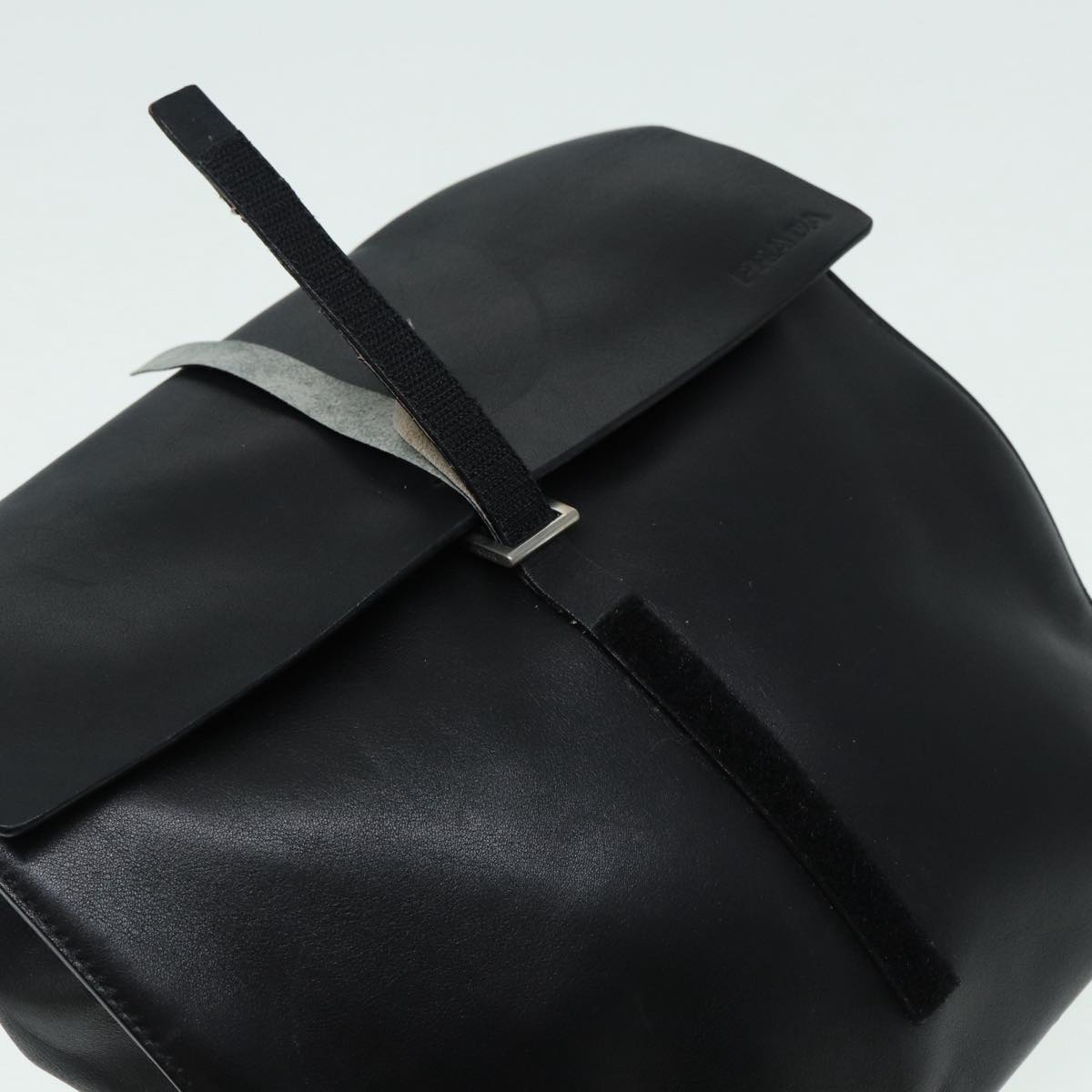 PRADA Shoulder Bag Leather Black Auth ep3608