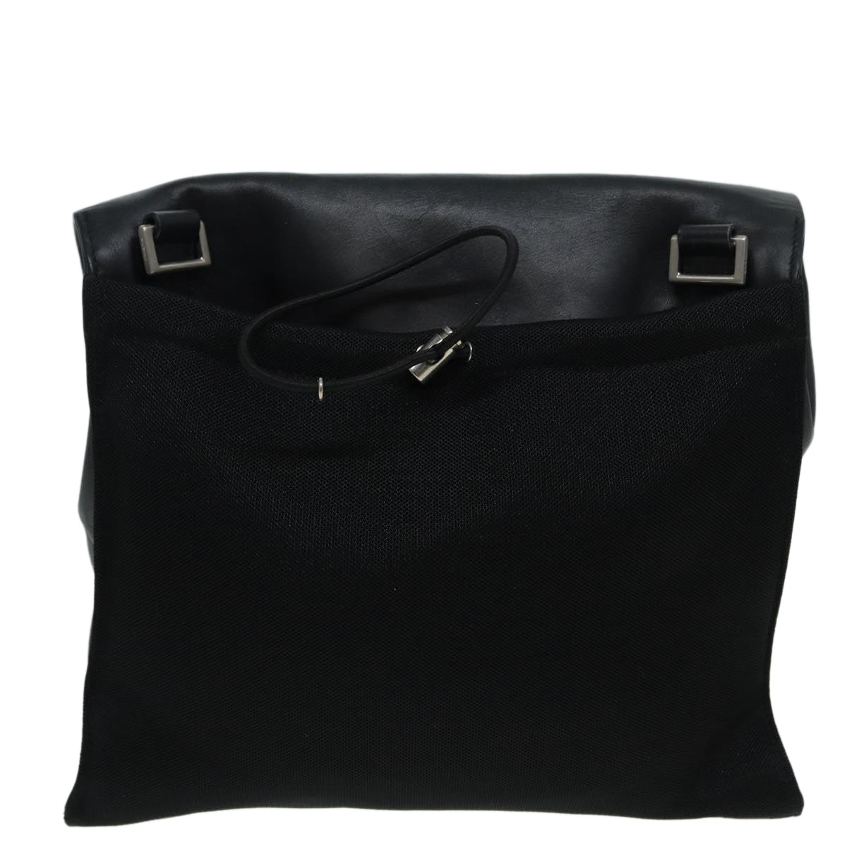 PRADA Shoulder Bag Leather Black Auth ep3608