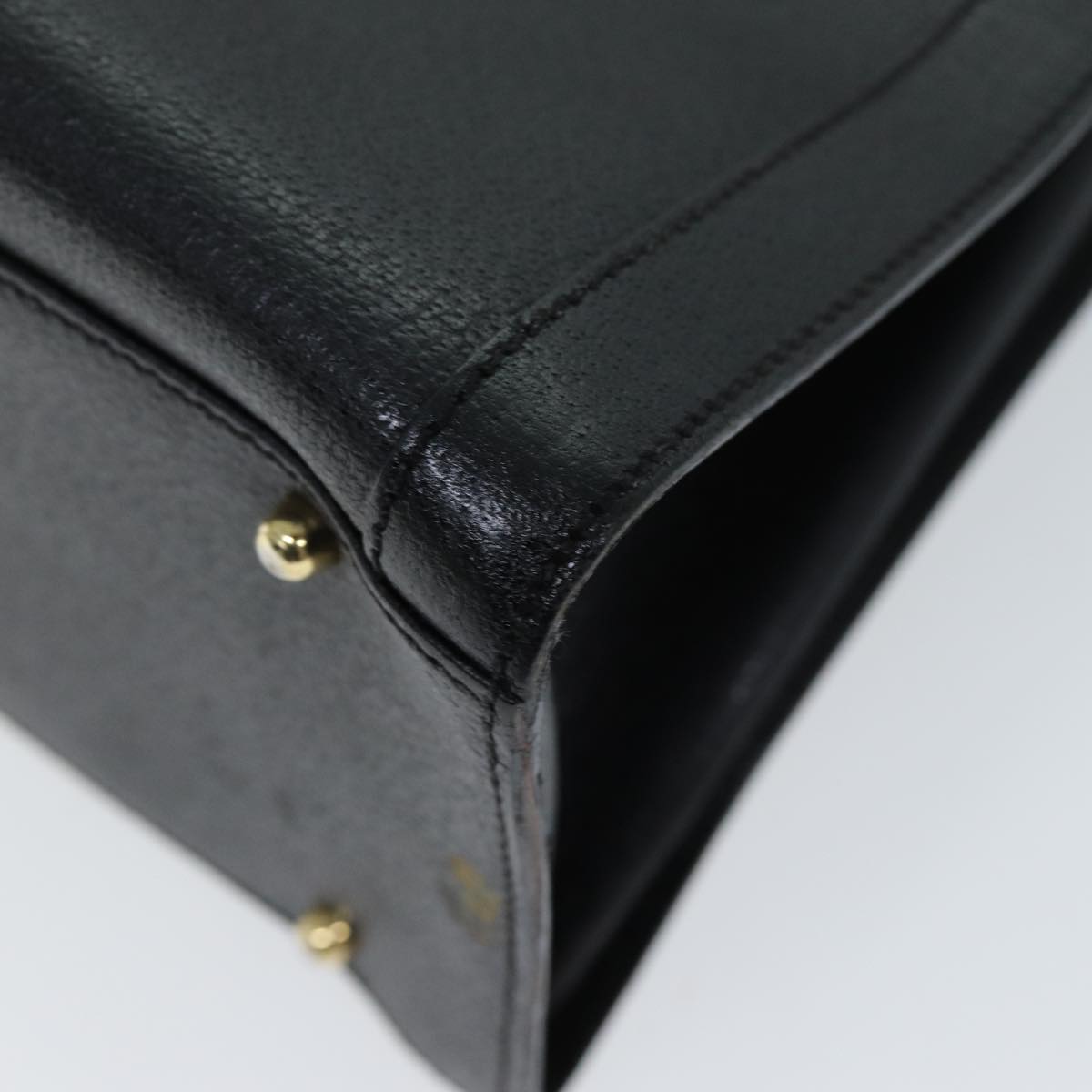 GUCCI Bamboo Hand Bag Leather Black 002 1095 0260 Auth ep4125