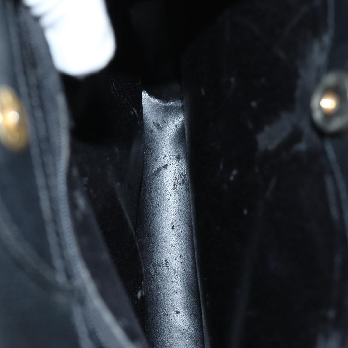 GUCCI Bamboo Hand Bag Leather Black 002 1095 0260 Auth ep4125