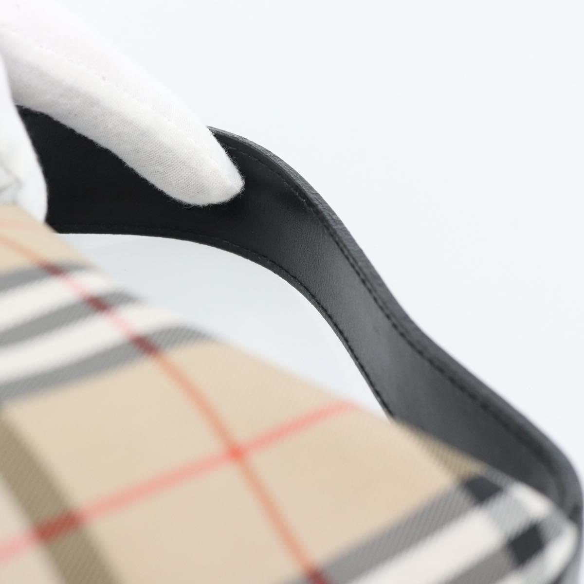 BURBERRY Pouch Nylon Beige Black Auth ep4226
