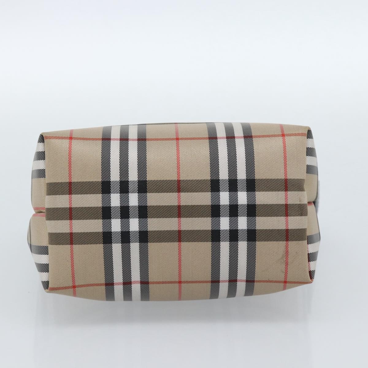 BURBERRY Pouch Nylon Beige Black Auth ep4226