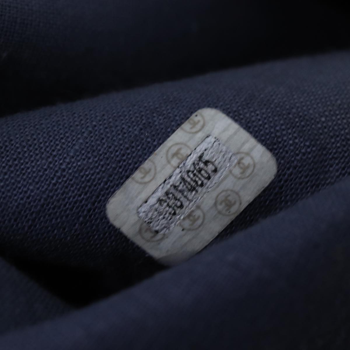 CHANEL Chain Shoulder Bag Coated Canvas Black CC Auth ep4383