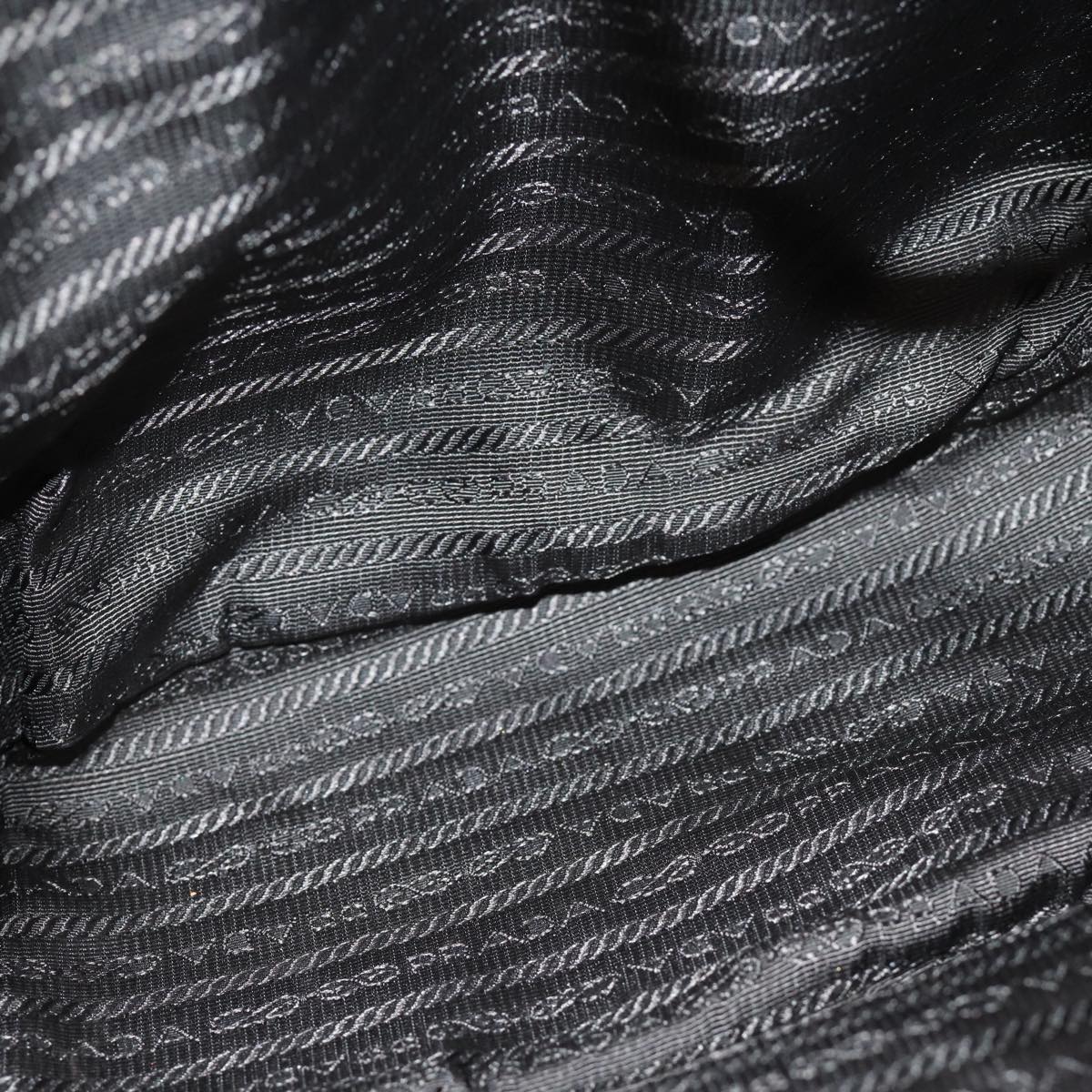 PRADA Shoulder Bag Leather Silver Auth ep4586