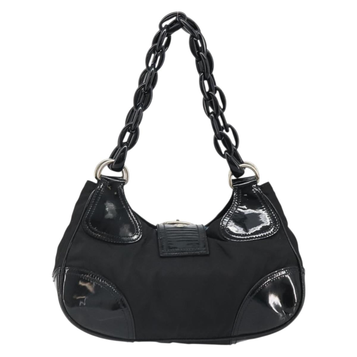 PRADA Shoulder Bag Nylon Black Auth ep4838