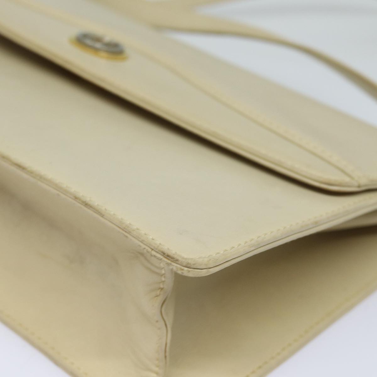 GUCCI Shoulder Bag Leather Cream 004 406 0105 Auth ep5064