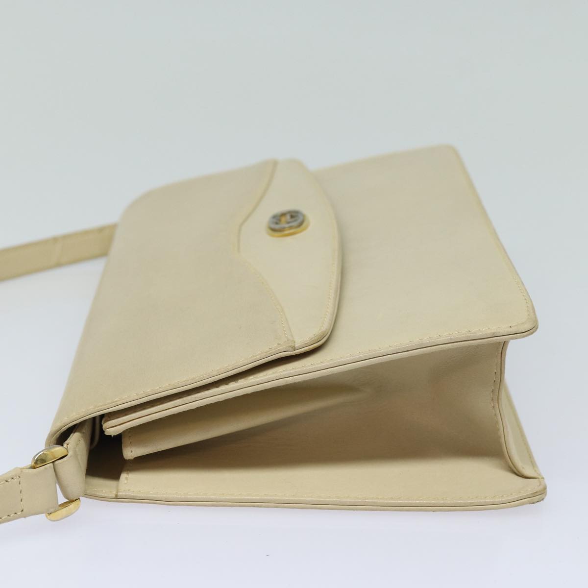 GUCCI Shoulder Bag Leather Cream 004 406 0105 Auth ep5064