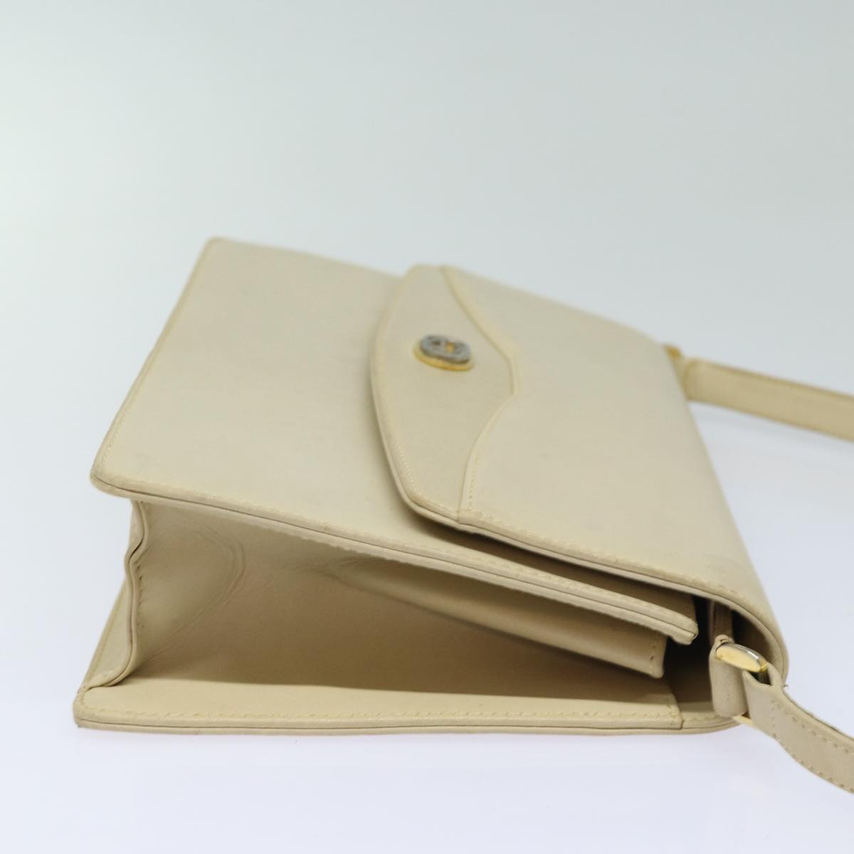 GUCCI Shoulder Bag Leather Cream 004 406 0105 Auth ep5064